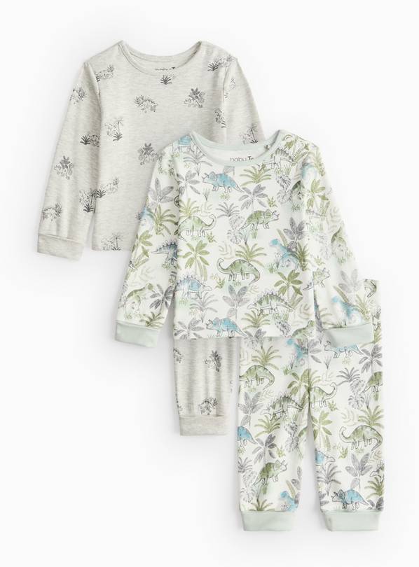 Dino Printed Long Sleeve Pyjamas 2 Pack 18-24 months